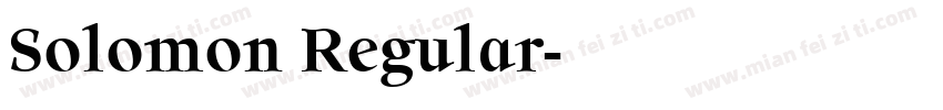Solomon Regular字体转换